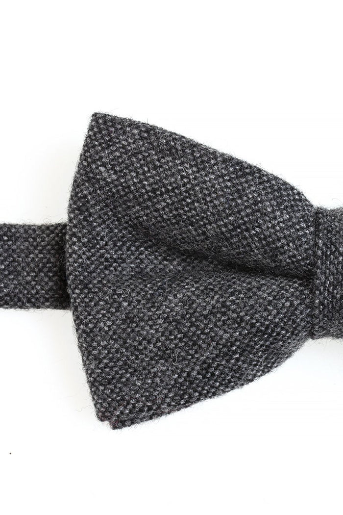 Charcoal Tweed Bow Tie