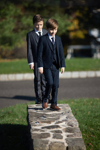 "Liam" Kids Midnight Blue Suit (5-Piece Set)