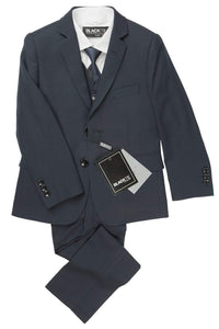 "Premium" Kids Midnight Navy 5-Piece Wool Blend Suit