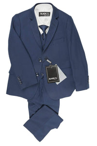 "Premium" Kids Sapphire Blue 5-Piece Wool Blend Suit