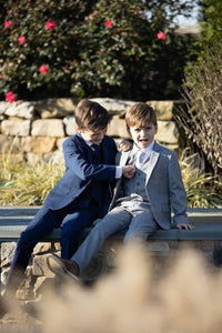 "Premium" Kids Sapphire Blue 5-Piece Wool Blend Suit