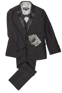 "Prestige" Kids Black 5-Piece Tuxedo