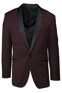 "Sebastian" Burgundy Pindot Tuxedo Jacket (Separates)