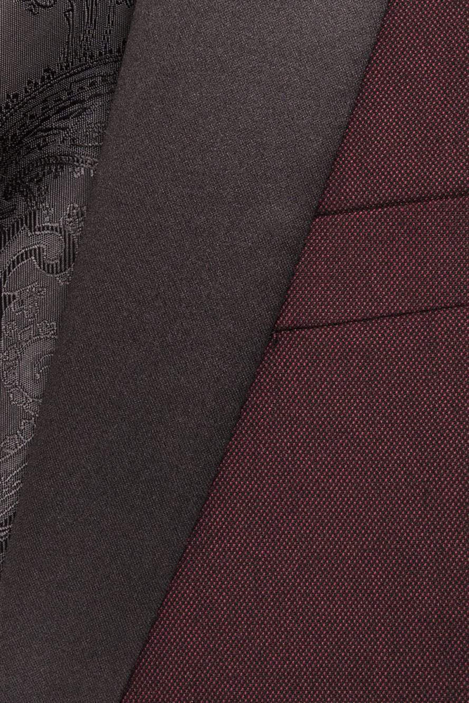 "Sebastian" Burgundy Pindot Tuxedo Jacket (Separates)