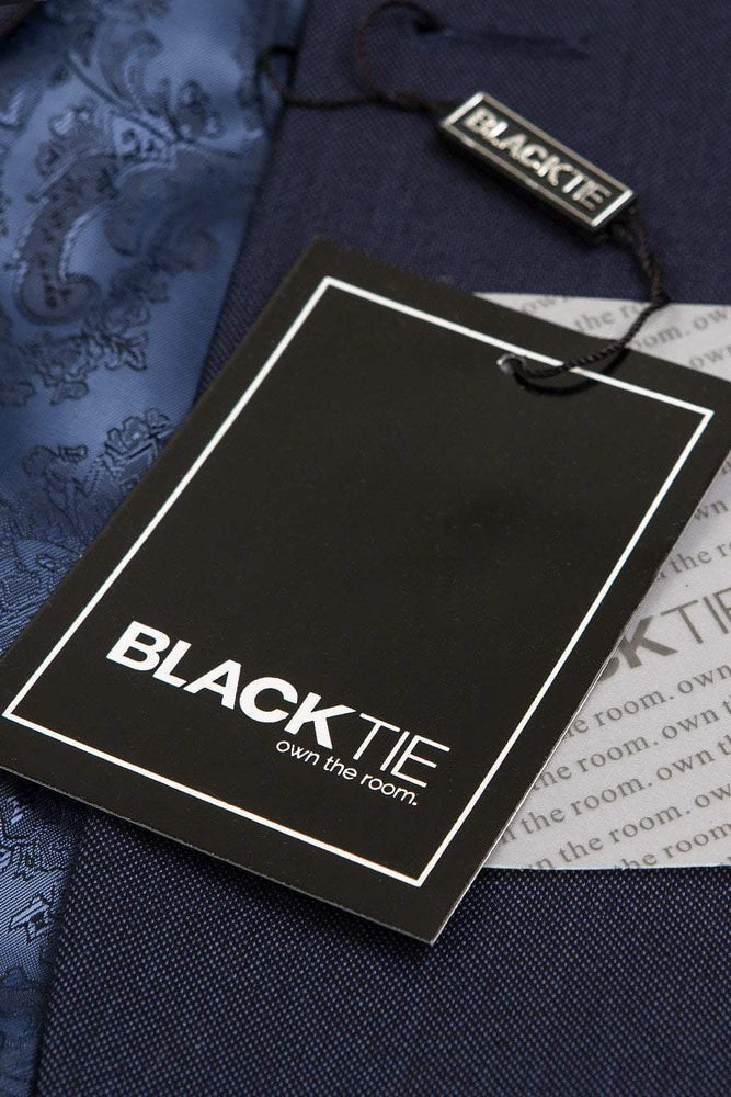 "Sebastian" Indigo Pindot Tuxedo Jacket (Separates)