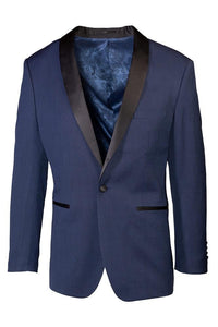 "Sebastian" Indigo Pindot Tuxedo Jacket (Separates)