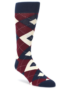 Bold Socks Burgundy Navy Bold Argyle Socks