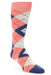 Bold Socks Coral Navy Bold Argyle Socks