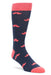 Bold Socks Coral Navy Bold Mustache Socks
