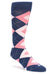 Bold Socks Flamingo Navy Bold Argyle Socks