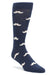 Bold Socks Heather Navy Bold Mustache Socks