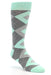 Bold Socks Mint Grey Bold Argyle Socks