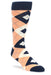 Bold Socks Peach Navy Bold Argyle Socks