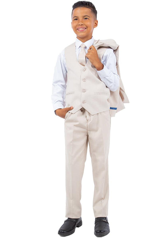 Boys' Tan Vested Perry Ellis Wedding Suit: Class & Elegance - USA Men's Outlet