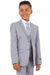 "Boys' Wedding Suit by Perry Ellis: Classy Light Grey Vested Look" - USA Men's Outlet