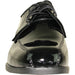 "Bravo Black Double Runner Shiny Patent Dress Shoe: The Perfect Topper for your Formal Wedding or Prom". - USA Men's Outlet