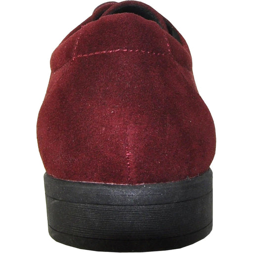 Bravo Burgundy Suede Cap Toe Dress Shoes - Wedding & Prom Style - USA Men's Outlet