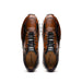 Zelli Bravo Hand Finished Calfskin Trainer Sneaker in Cognac