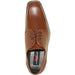 "Bravo Cognac Modern Oxford Dress Shoe: Pointed Square Toe" - USA Men's Outlet