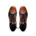 Zelli Bravo Burnished Calfskin High Top Dress Sneaker in Brown