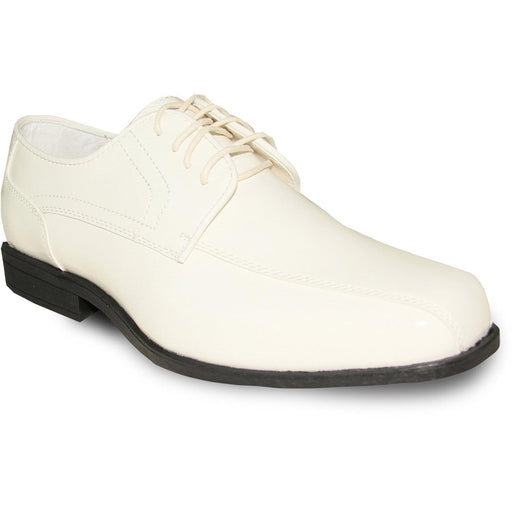 "Bravo Ivory Double Runner Shiny Patent Dress Shoes: Refined for Weddings & Proms" - USA Men's Outlet