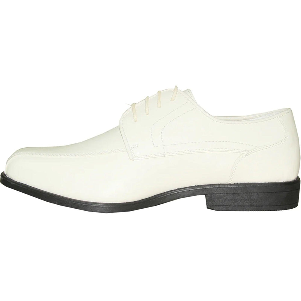 "Bravo Ivory Double Runner Shiny Patent Dress Shoes: Refined for Weddings & Proms" - USA Men's Outlet