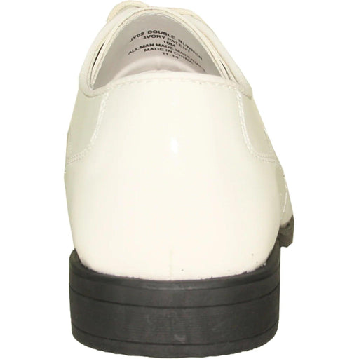 "Bravo Ivory Double Runner Shiny Patent Dress Shoes: Refined for Weddings & Proms" - USA Men's Outlet