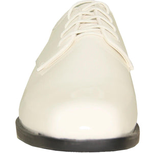 Bravo "Ivory Shine" Classic Plain Tuxedo Oxford Dress Shoes - USA Men's Outlet