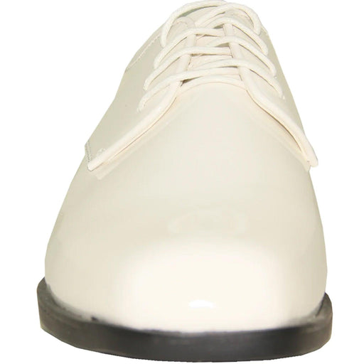 Bravo "Ivory Shine" Classic Plain Tuxedo Oxford Dress Shoes - USA Men's Outlet