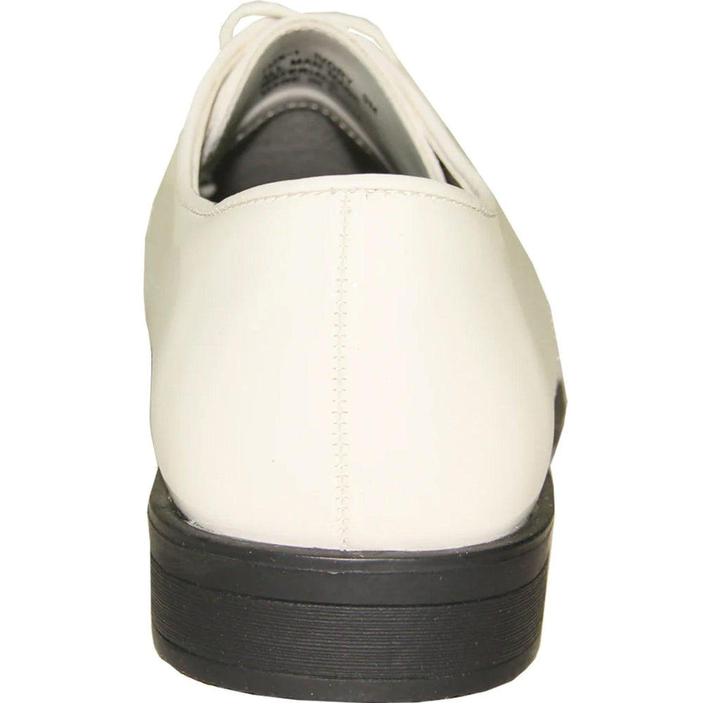 Bravo "Ivory Shine" Classic Plain Tuxedo Oxford Dress Shoes - USA Men's Outlet