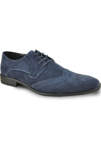 "King" Blue Suede Tuxedo Shoes