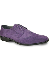 "King" Purple Suede Tuxedo Shoes
