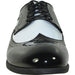 Bravo Men's 1920s Gangster Wingtip Dress Shoe - Black & White - USA Men's Outlet