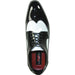 Bravo Men's 1920s Gangster Wingtip Dress Shoe - Black & White - USA Men's Outlet