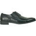 "Bravo Men's Antique Black Cap Toe Oxford Lace Up Dress Shoe" - USA Men's Outlet