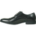 "Bravo Men's Antique Black Cap Toe Oxford Lace Up Dress Shoe" - USA Men's Outlet