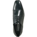 "Bravo Men's Antique Black Cap Toe Oxford Lace Up Dress Shoe" - USA Men's Outlet