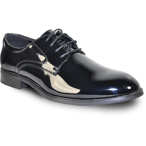 Bravo Men's Black Shiny Patent Tuxedo Shoe w/Round Toe - USA Men's Outlet