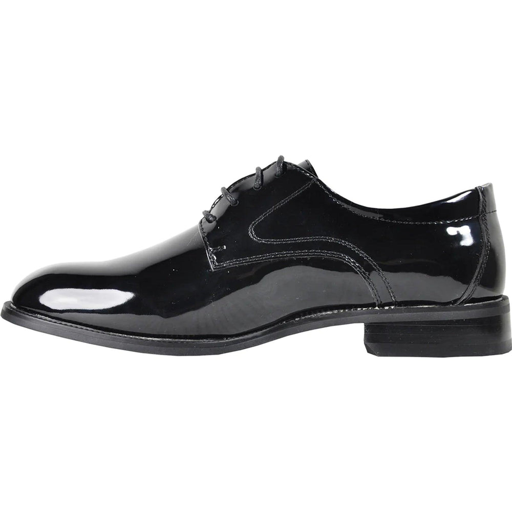 Bravo Men's Black Shiny Patent Tuxedo Shoe w/Round Toe - USA Men's Outlet