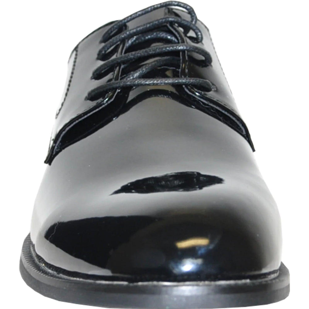 Bravo Men's Black Shiny Patent Tuxedo Shoe w/Round Toe - USA Men's Outlet