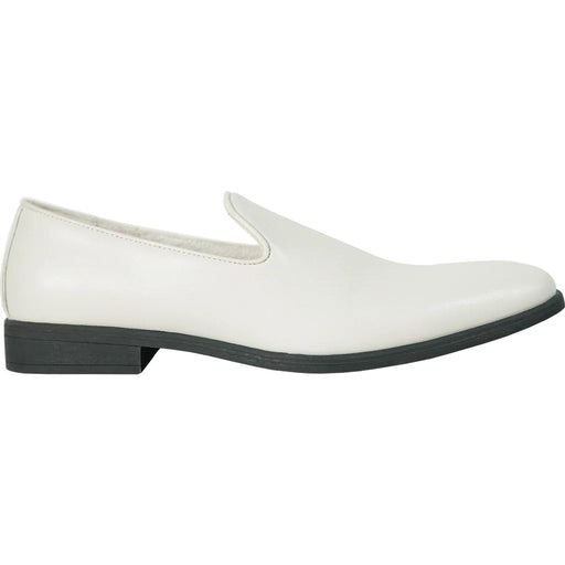 Bravo Men's Classic Ivory Slip-On Loafers - Dressy Simplicity. - USA Men's Outlet