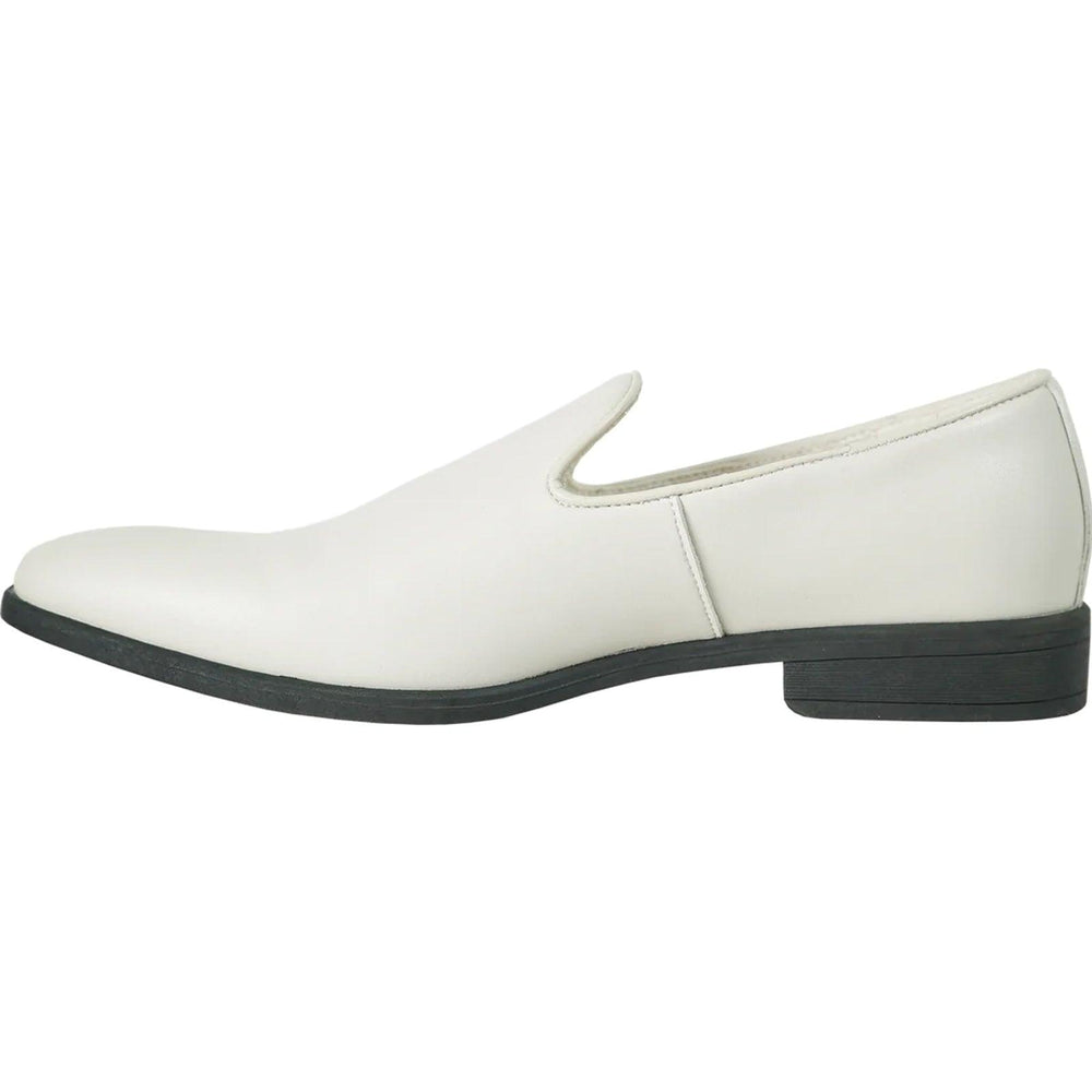 Bravo Men's Classic Ivory Slip-On Loafers - Dressy Simplicity. - USA Men's Outlet