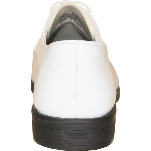 Bravo Men's Glossy White Patent Square Toe Tuxedo Dress Shoe - USA Men's Outlet