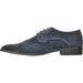 "Bravo Men's Navy Suede Wingtip Dress Shoes - Vegan-Friendly for Wedding and Prom" - USA Men's Outlet