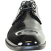 "Bravo Men's Textured Patent Lace-Up Oxford Tuxedo Dress Shoe - Black" - USA Men's Outlet