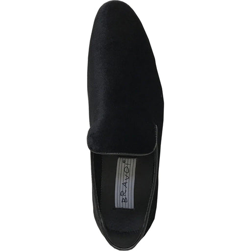 "Bravo Men's Velvet Tuxedo Loafer - Black" - USA Men's Outlet