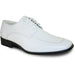 Bravo Men's White Classic Moc Toe Tux Shoes for Prom - USA Men's Outlet