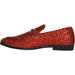 Bravo Red Glitter Sequin Modern Tuxedo Loafer for Prom - USA Men's Outlet