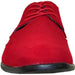 "Bravo Red Vegan Suede Wingtip Weddings & Proms Lace-Ups" - USA Men's Outlet