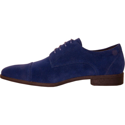 Bravo Royal Blue Suede Cap Toe Dress Shoe - Formal Wedding & Prom - USA Men's Outlet